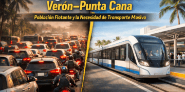 Congestión vehicular en Verón–Punta Cana: población flotante, movilidad laboral y la urgencia del transporte masivo.